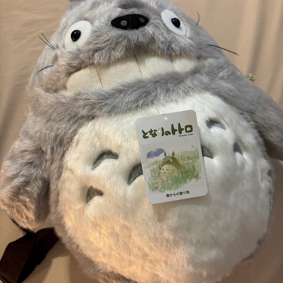 Studio Ghibli My Neighbor Totoro Big Gray Totoro Plush Backpack Large - Picture 1 of 5
